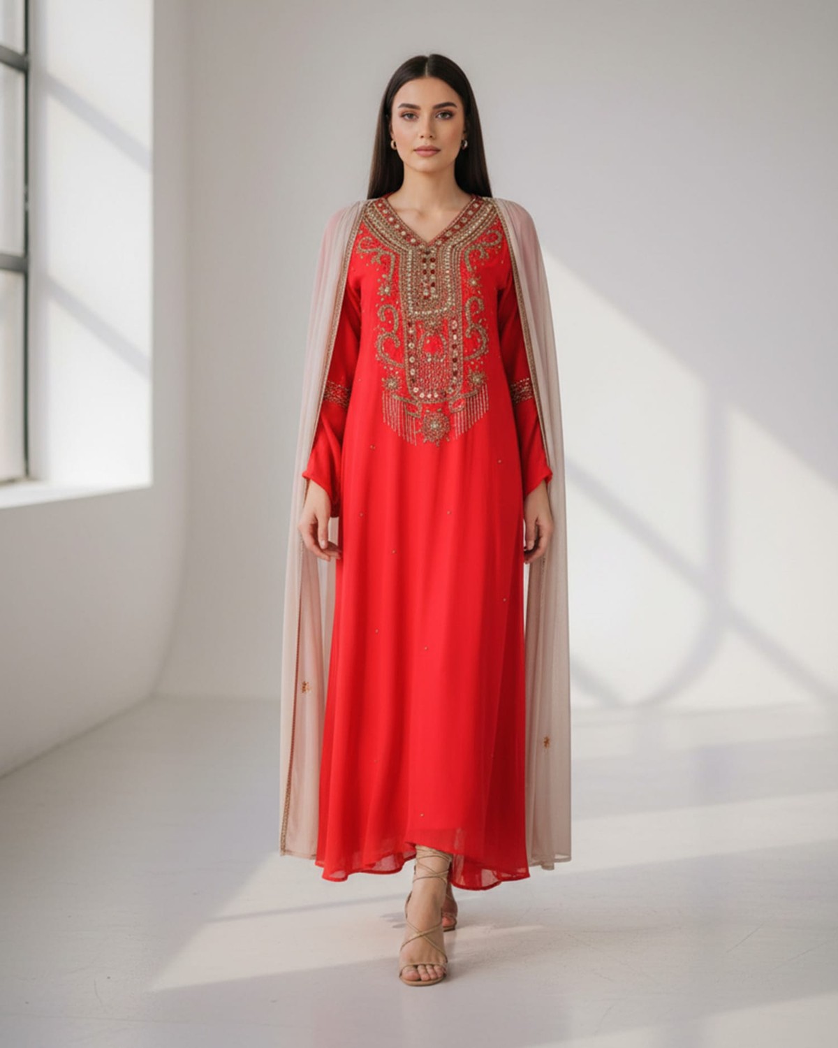Traditional Arabic Two Piece Dress 3