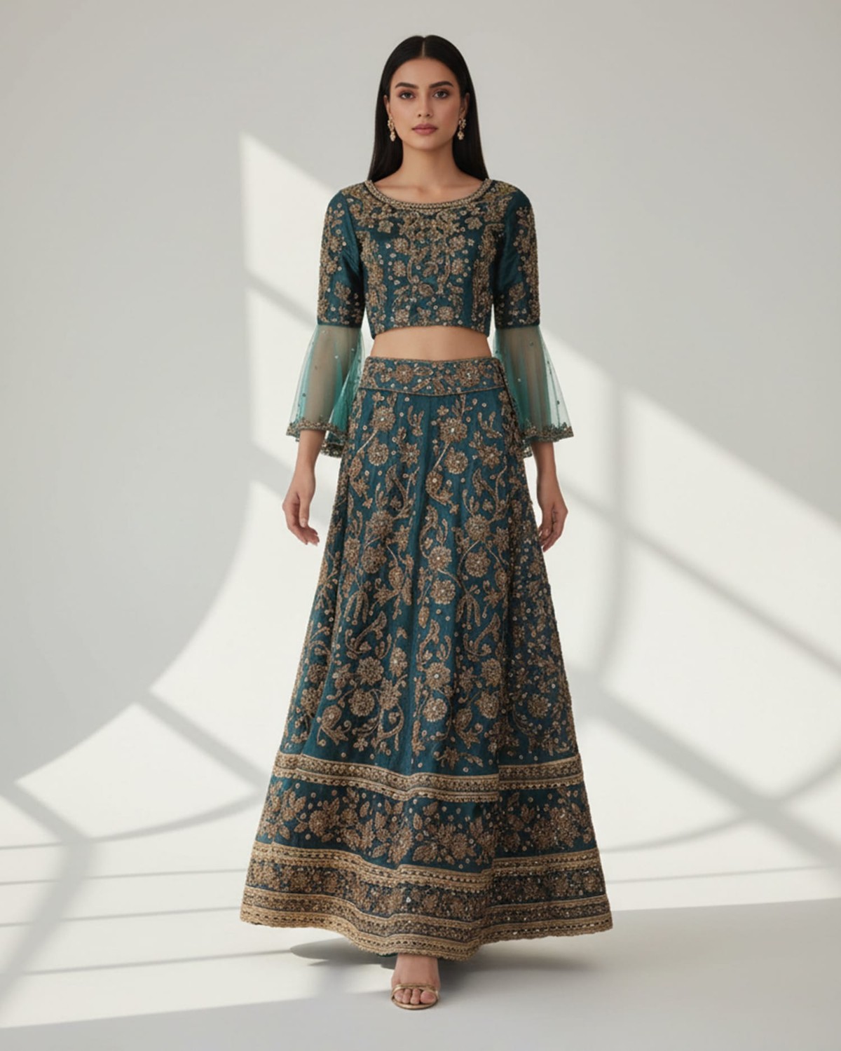 Luxury Bridal Lehenga Skirt Set 2