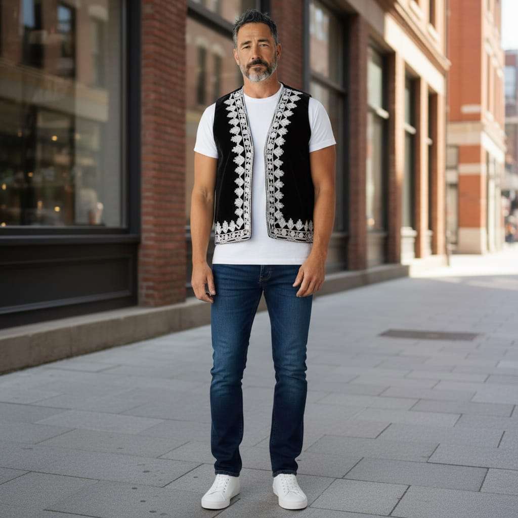 Velvet Men's Vest Handmade 6