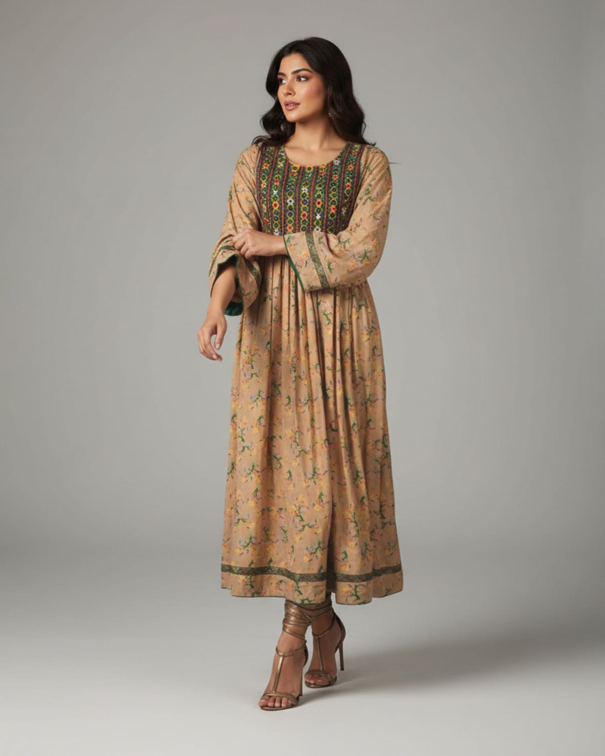Traditional Afghan Floral Dress Handmade 2