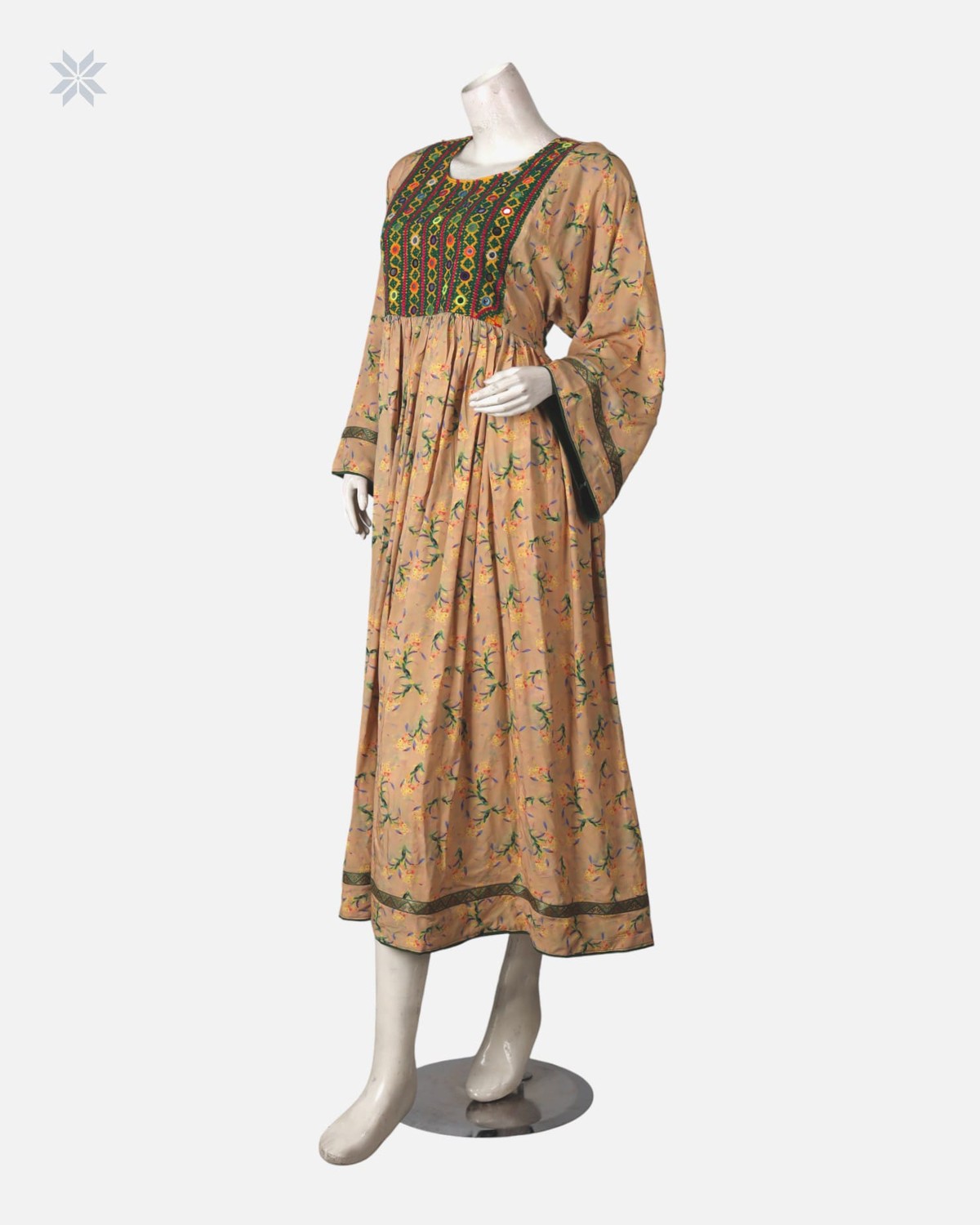 Traditional Afghan Floral Dress Handmade 4