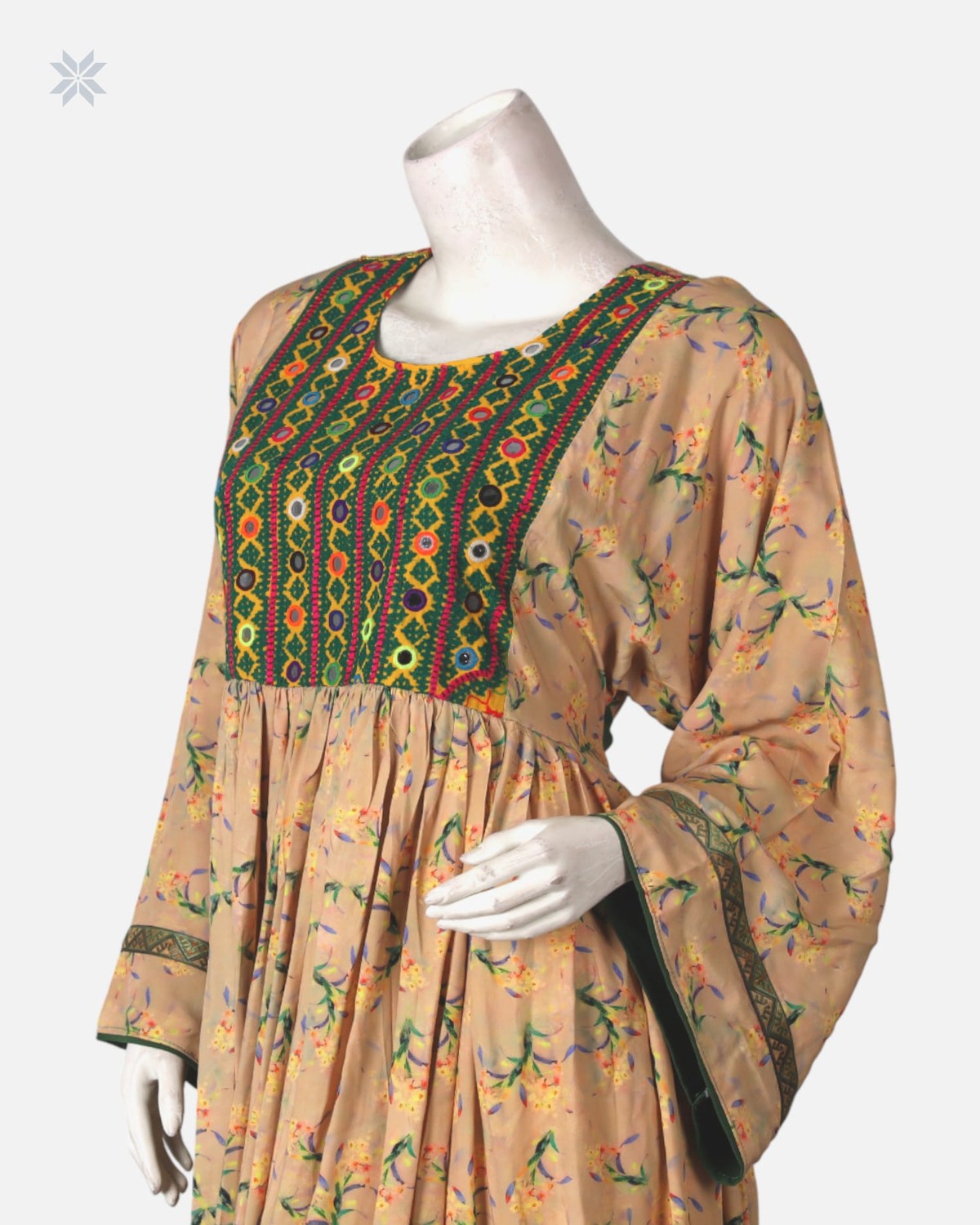 Traditional Afghan Floral Dress Handmade 7