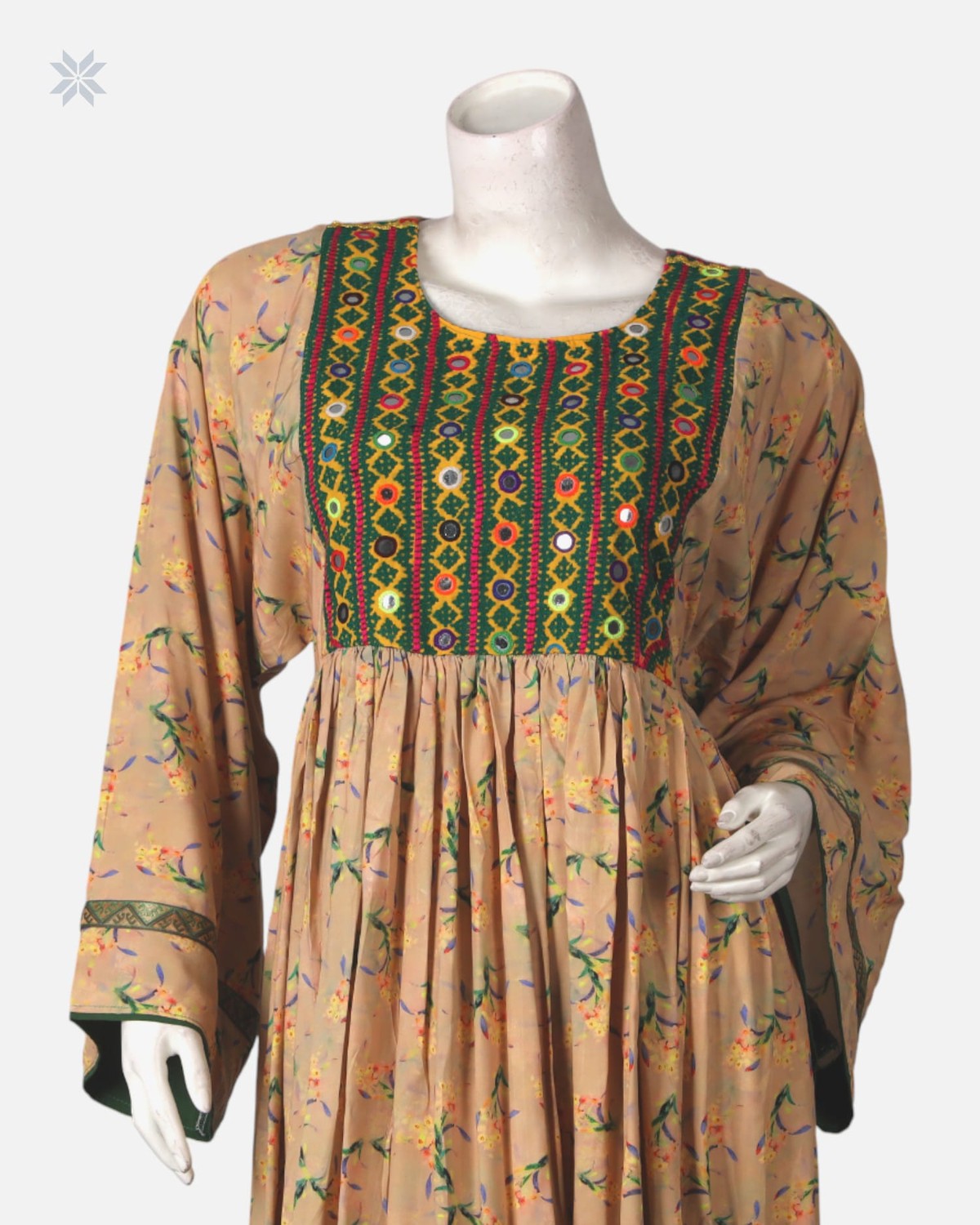 Traditional Afghan Floral Dress Handmade 5