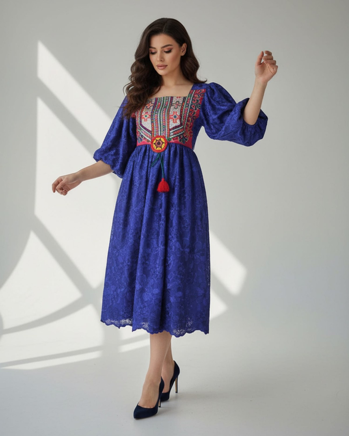 Purple Handmade Dress For Women 3