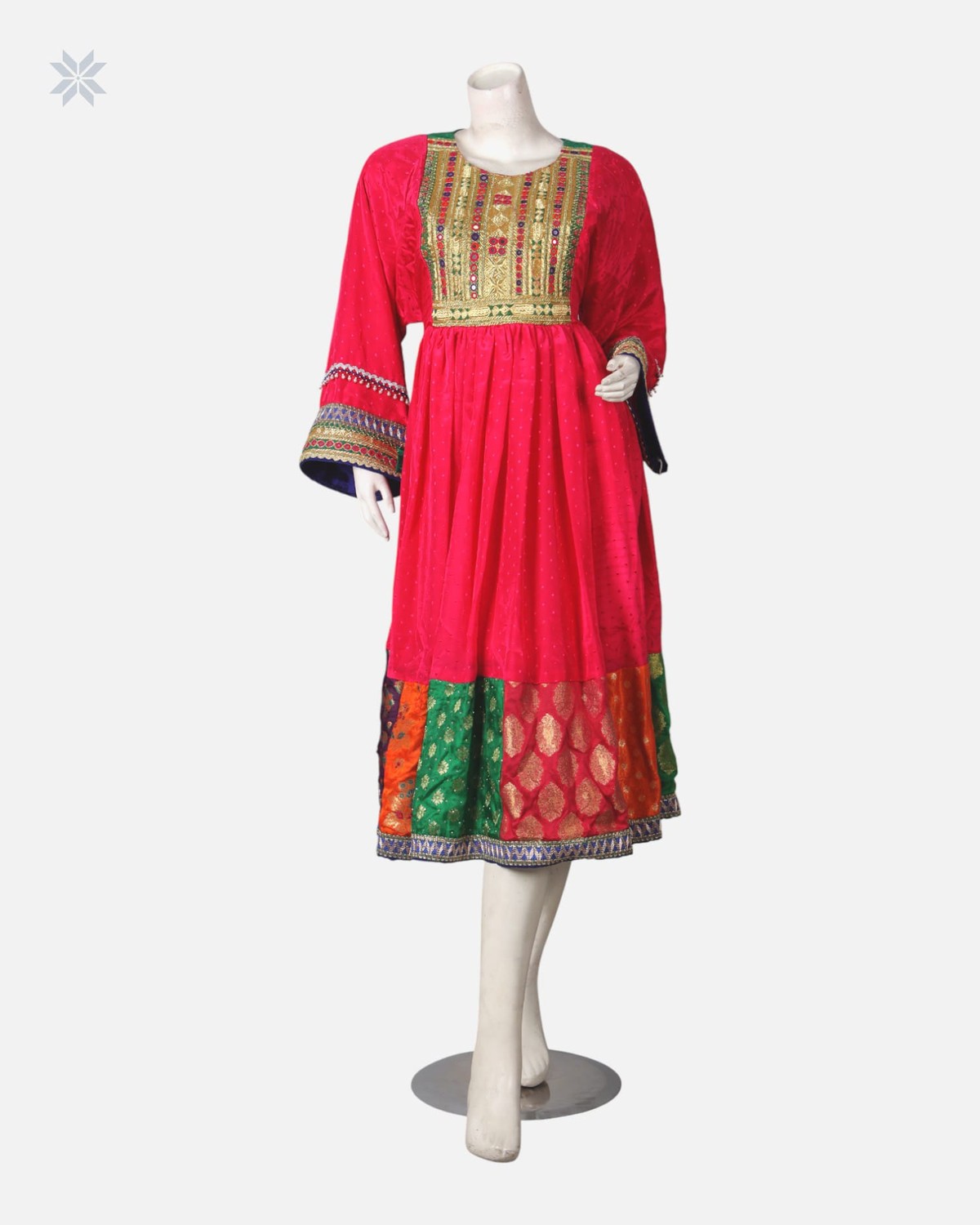 Handmade Afghan Floral Dress 9