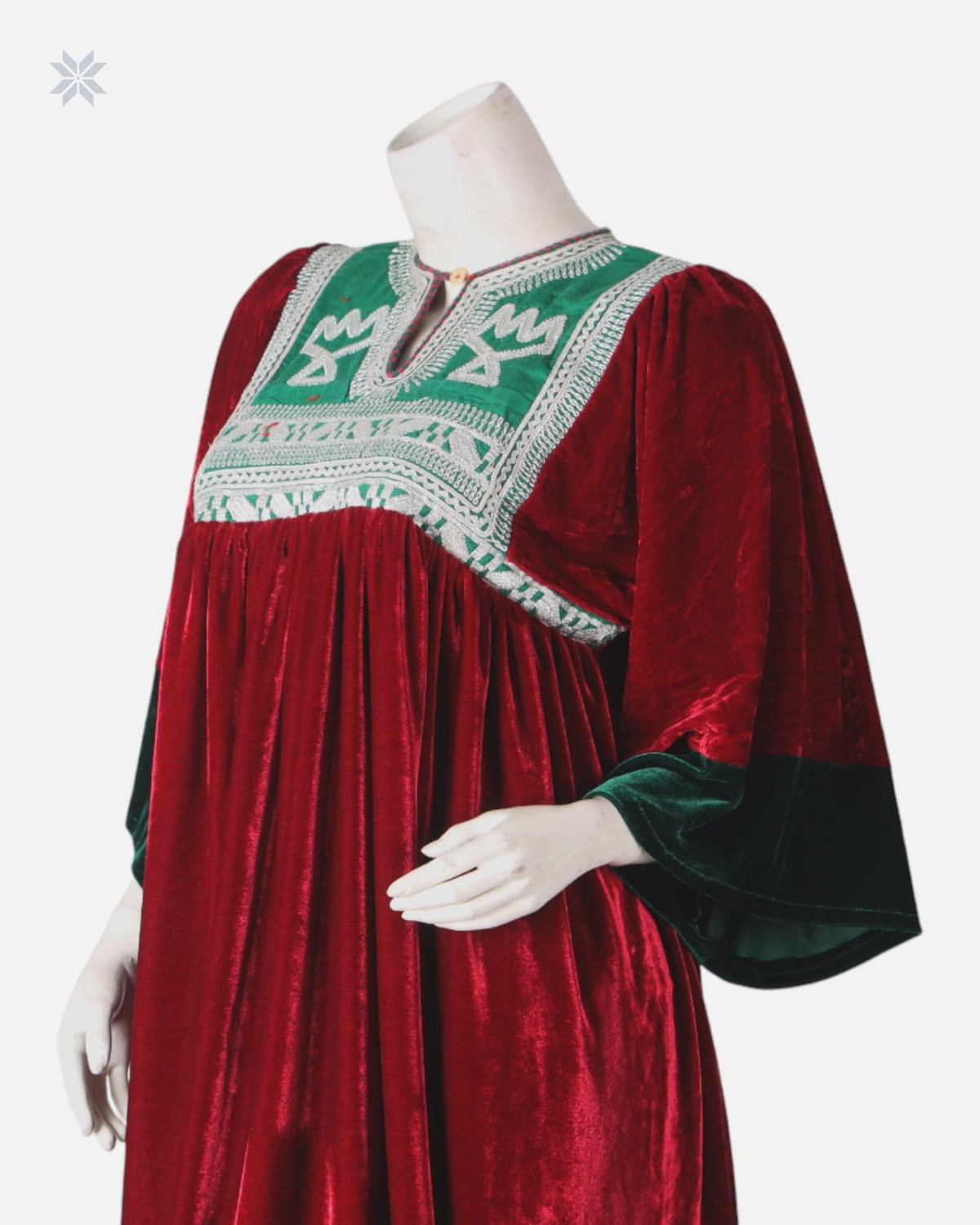 Luxurious Velvet Afghan Dress 1