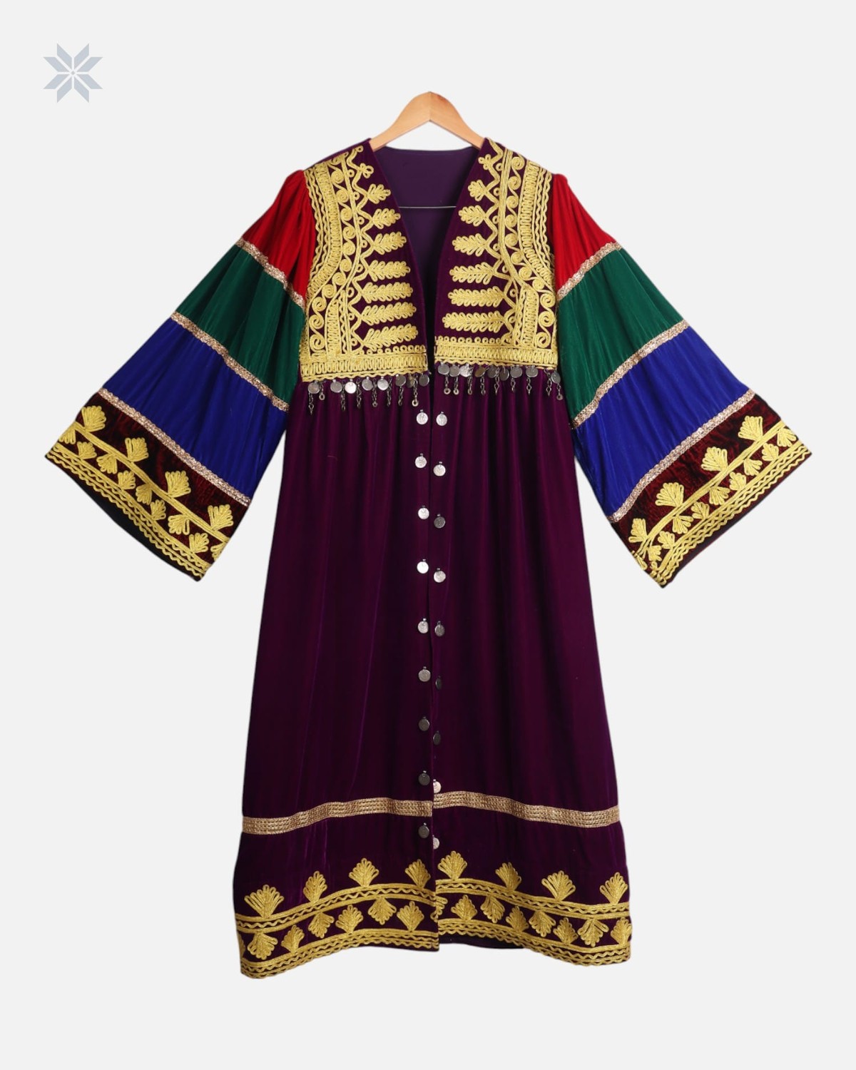 Afghan Traditional Chapen – Silk Velvet Chorma Dozi 1