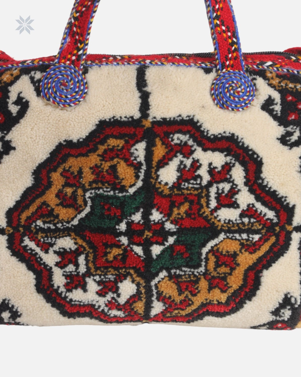 Handwoven Carpet Bag with Traditional Afghan Design 4
