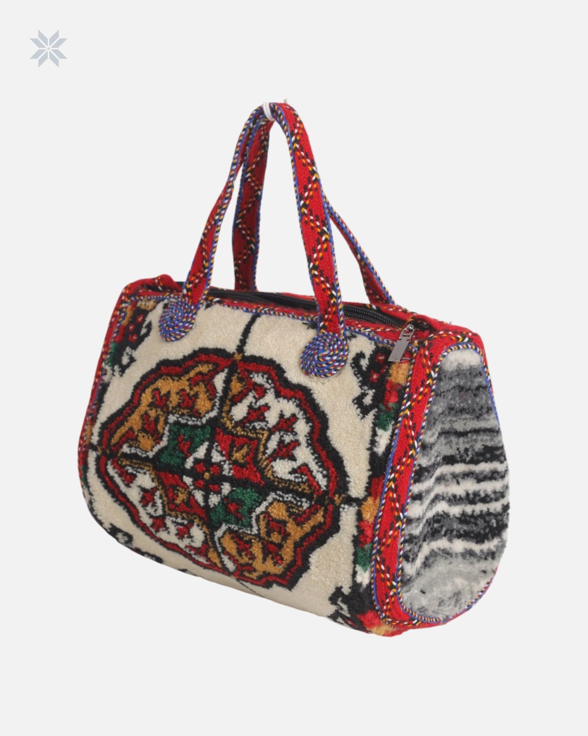Handwoven Carpet Bag with Traditional Afghan Design 2