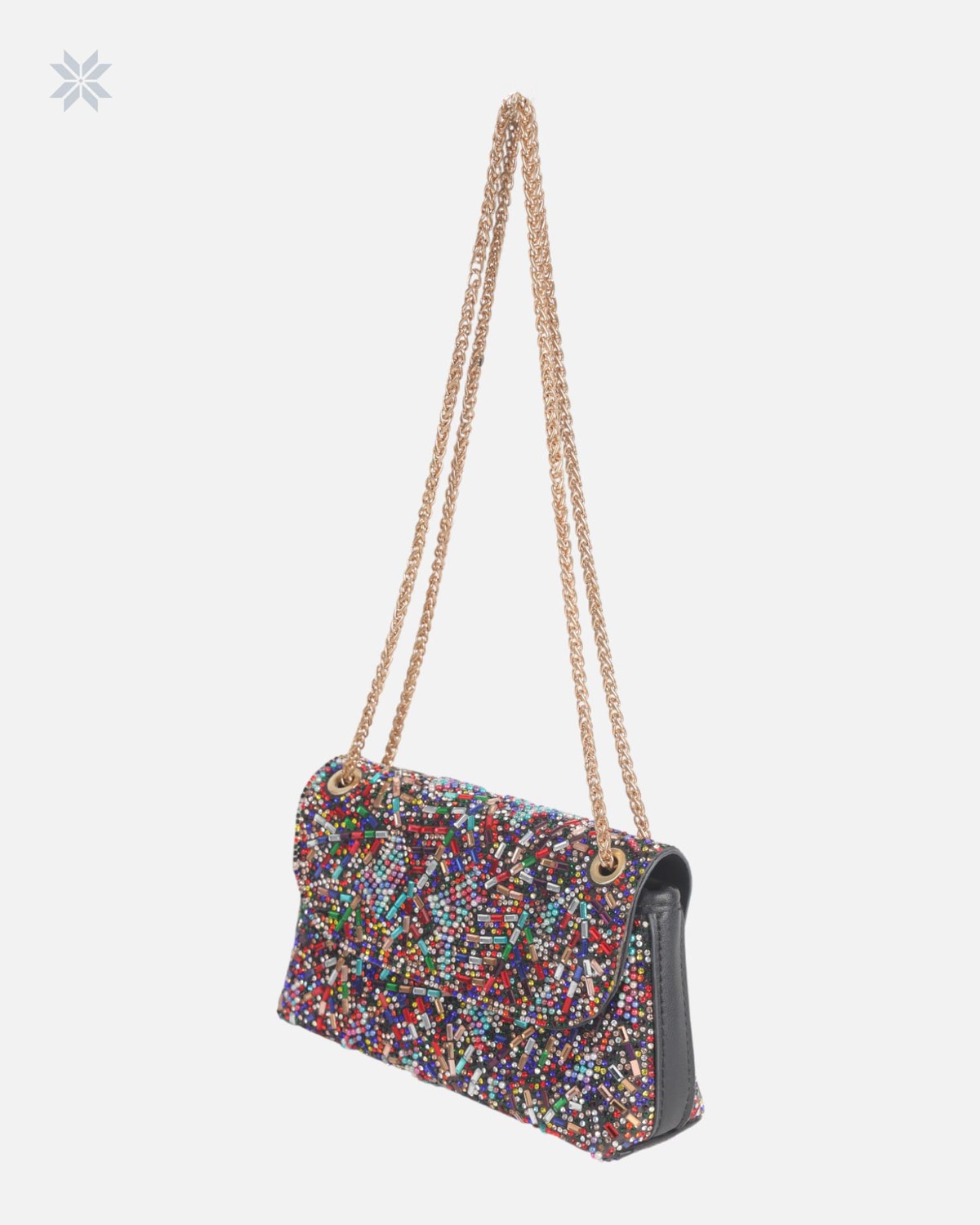 Elegant Handcrafted Beaded & Crystal Clutch Bag 3