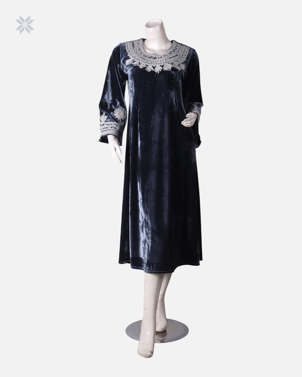 Dark Blue Afghan Dress 3
