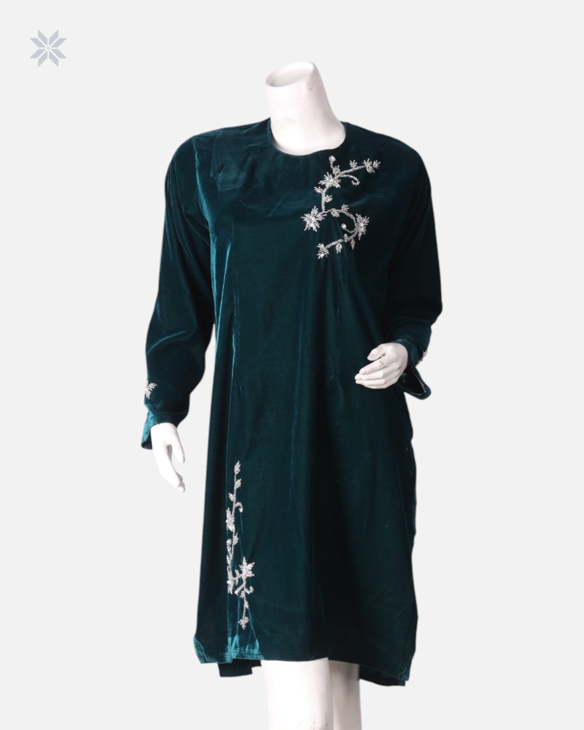Green Velvet Afghani Dress 8