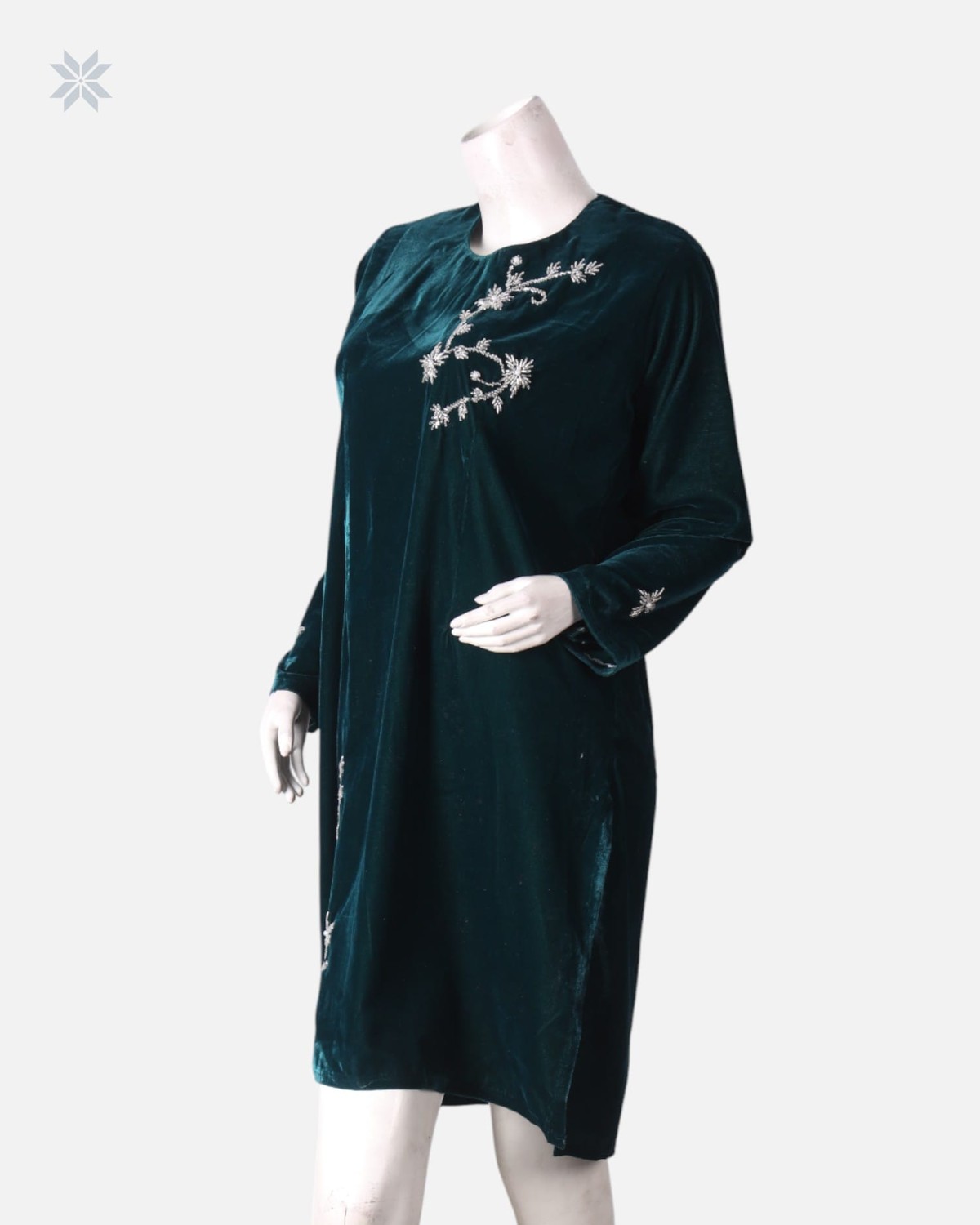 Green Velvet Afghani Dress 3