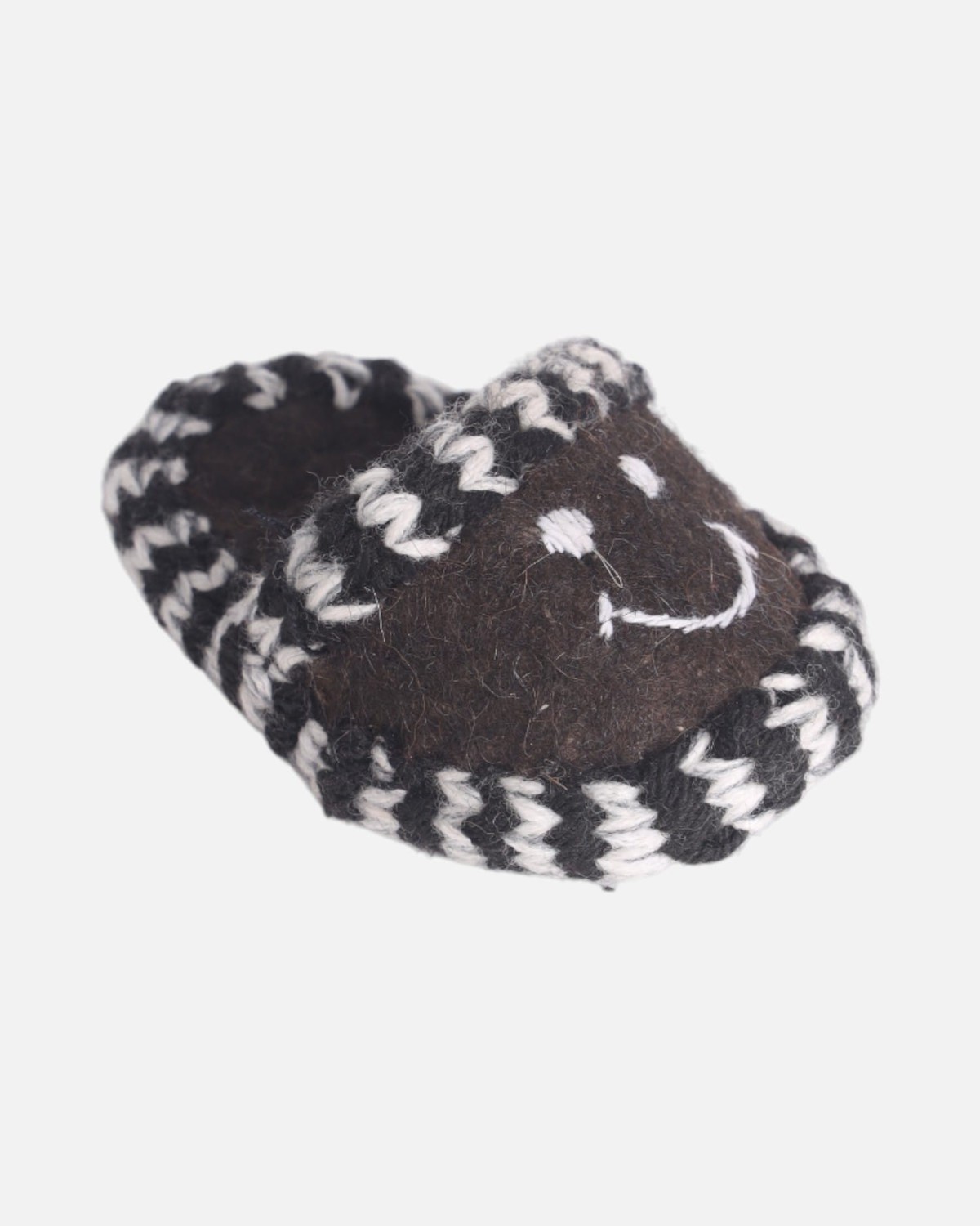 Kids Wool Felt Slippers with Smiling Face 4
