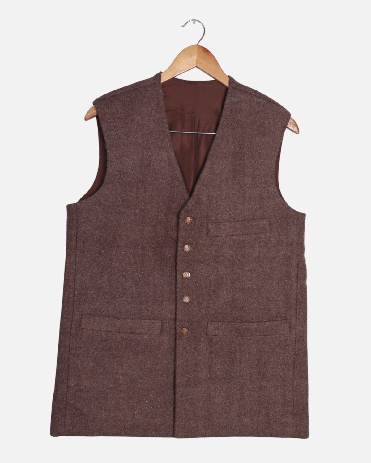 Men’s Wool Vest – Handmade Lamb Wool Waistcoat 1