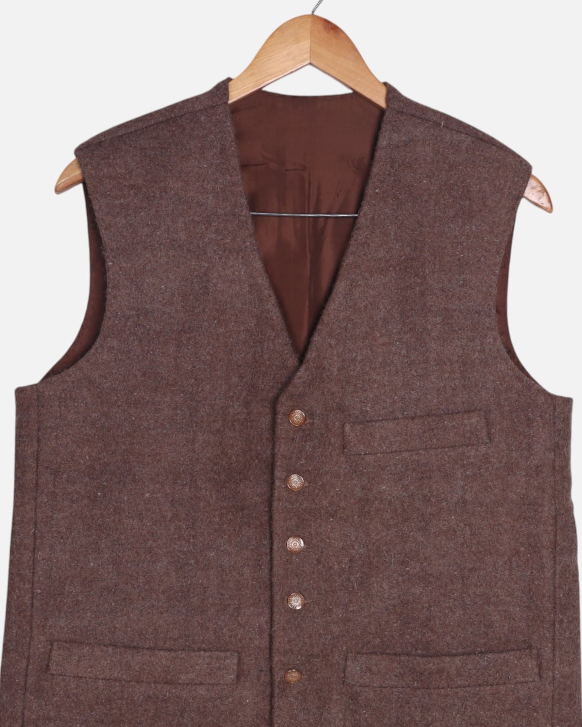 Men’s Wool Vest – Handmade Lamb Wool Waistcoat 3