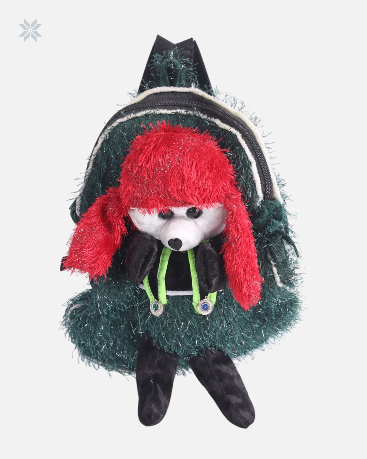 Red and Green Plush Bag for Kids 6