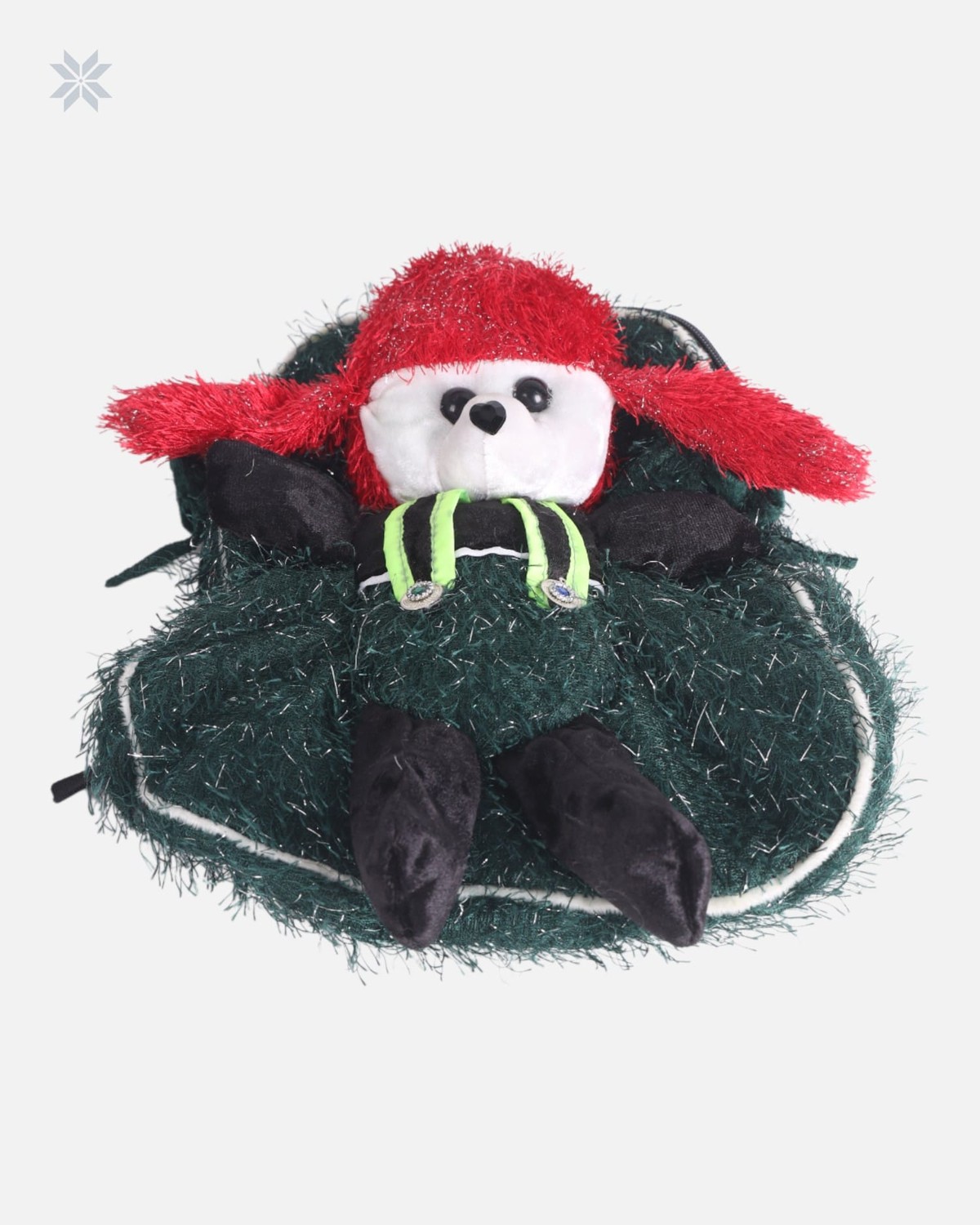 Red and Green Plush Bag for Kids 4