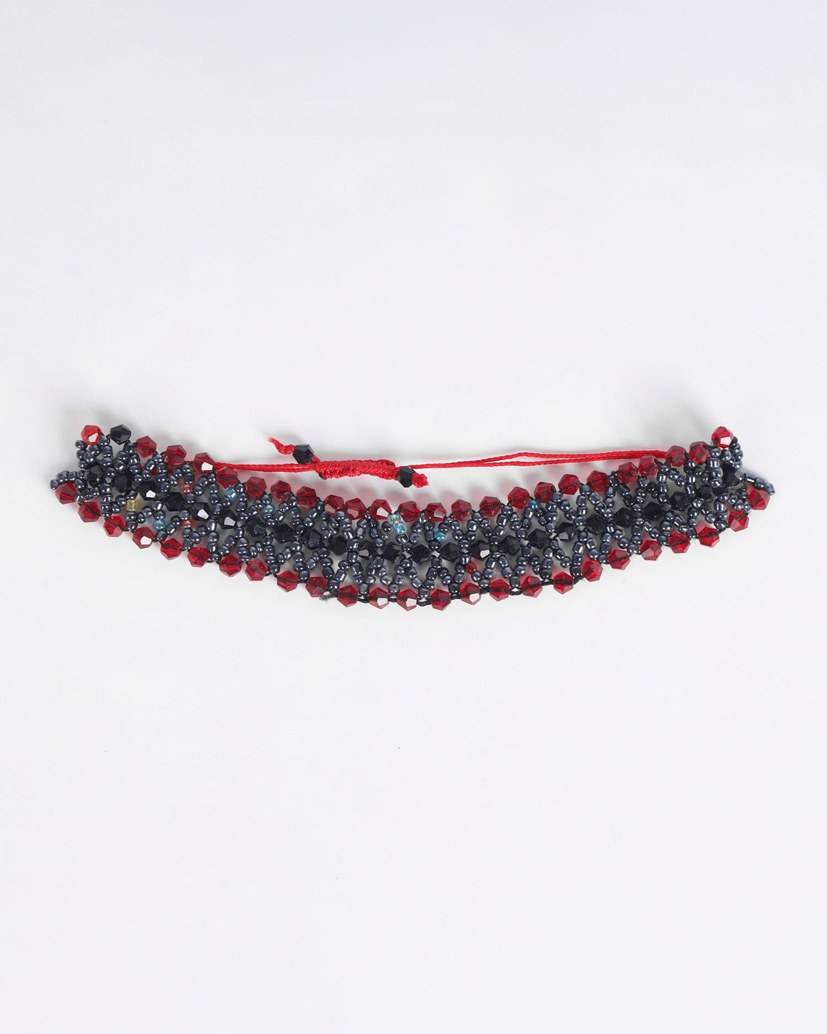 Red & Black Beaded Jewelry Set 7