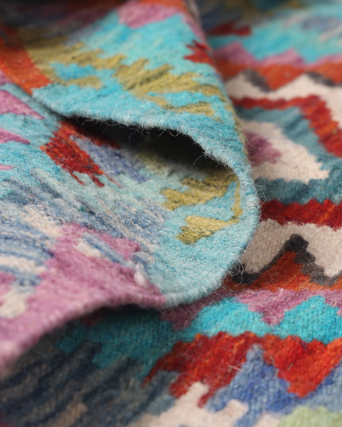 Handwoven Afghan Wool Kilim 4