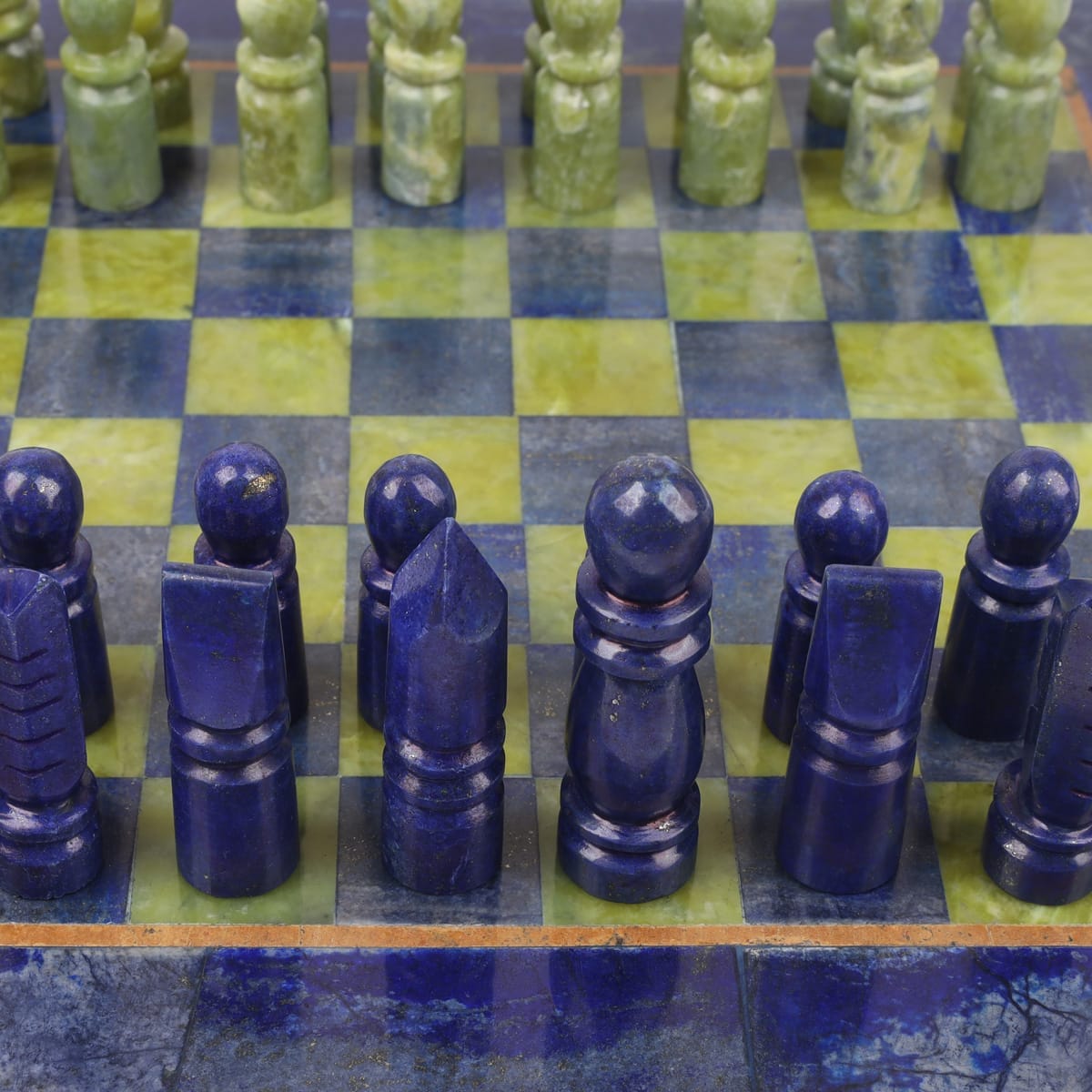Luxury Lapis Lazuli Chess Set – Handcrafted Afghan Masterpiece 3