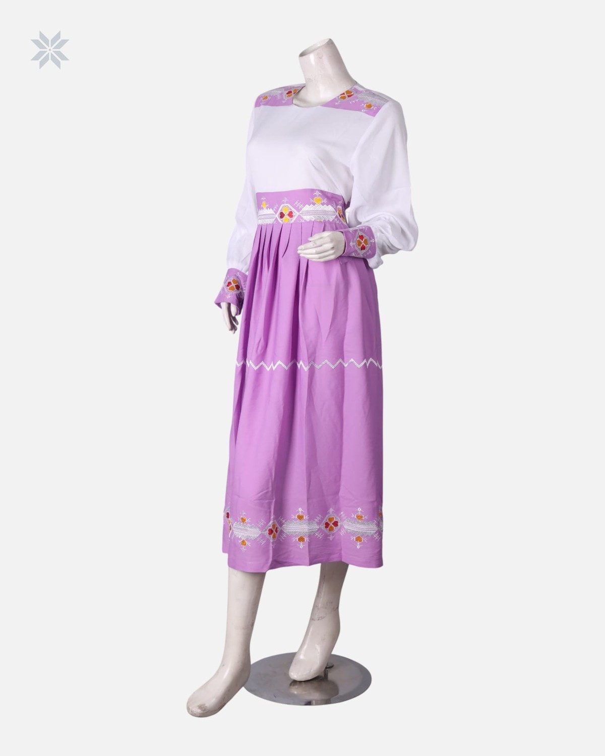 Lavender & White Women’s Simple Dress 6