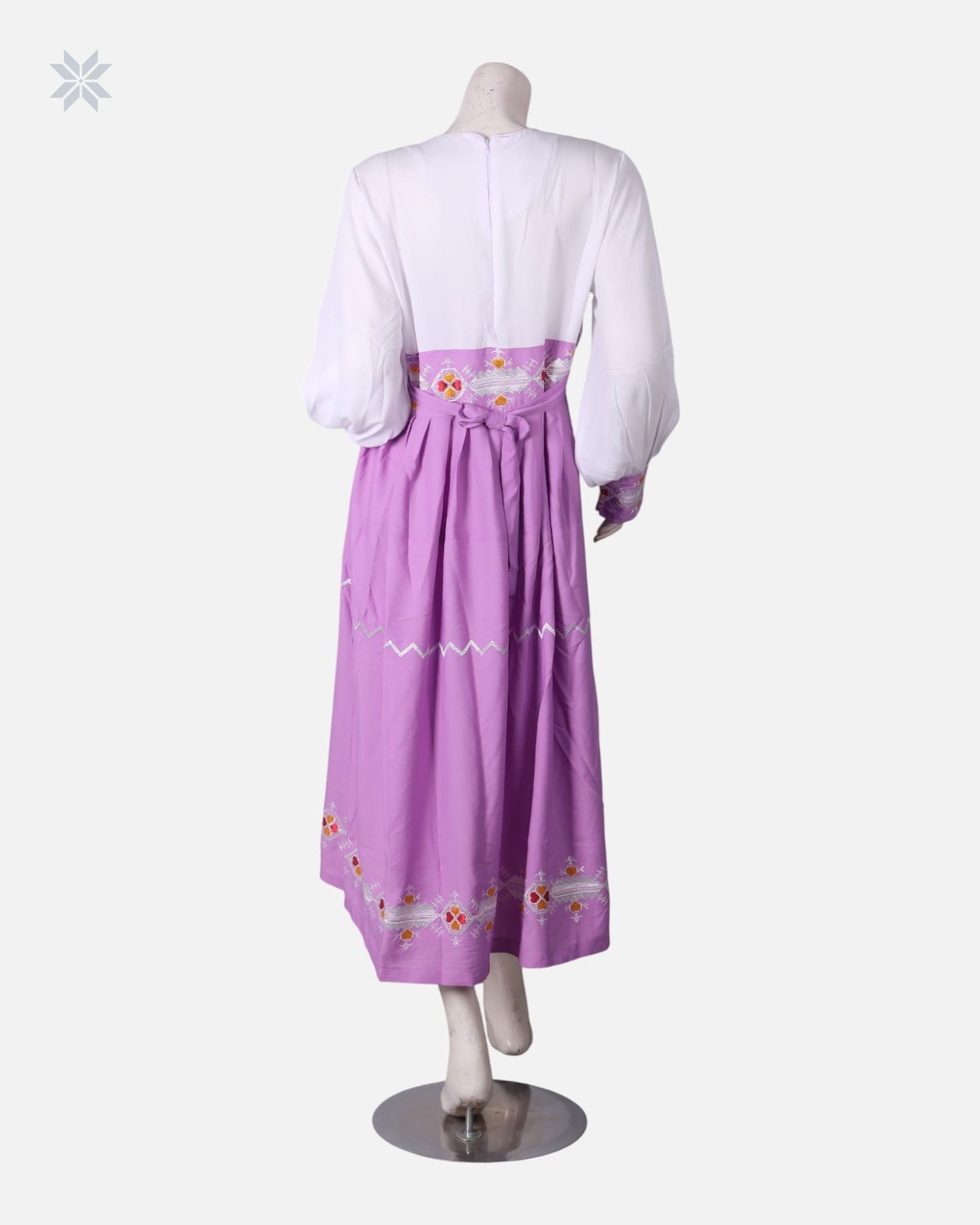 Lavender & White Women’s Simple Dress 3