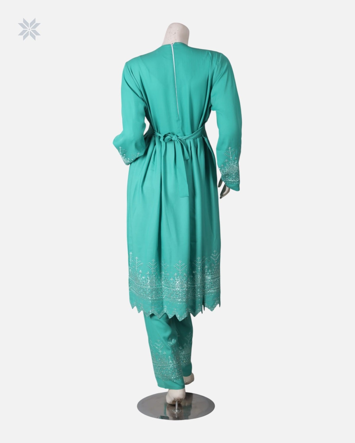 Teal Green Hazaragi Dress Set 6