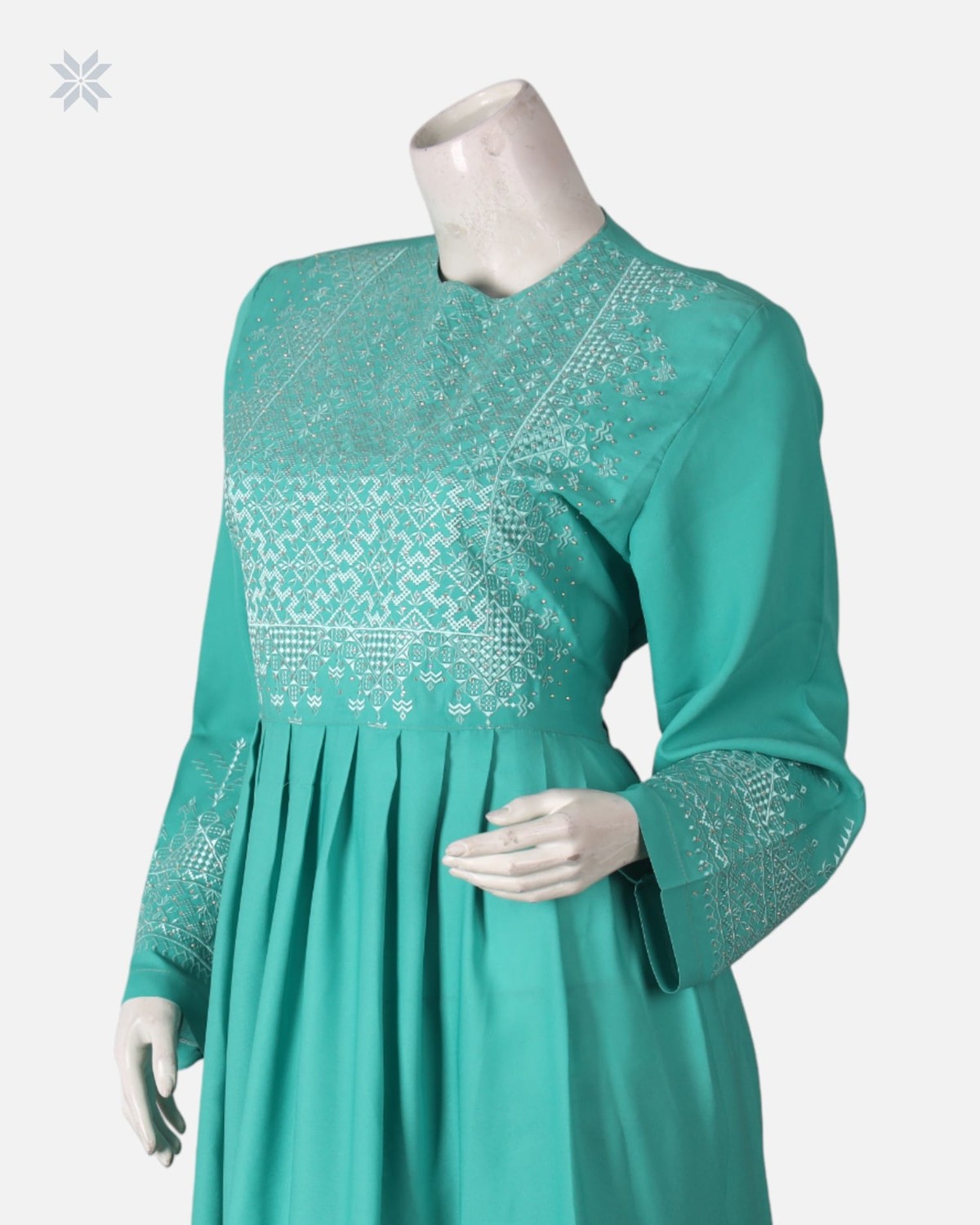 Teal Green Hazaragi Dress Set 5