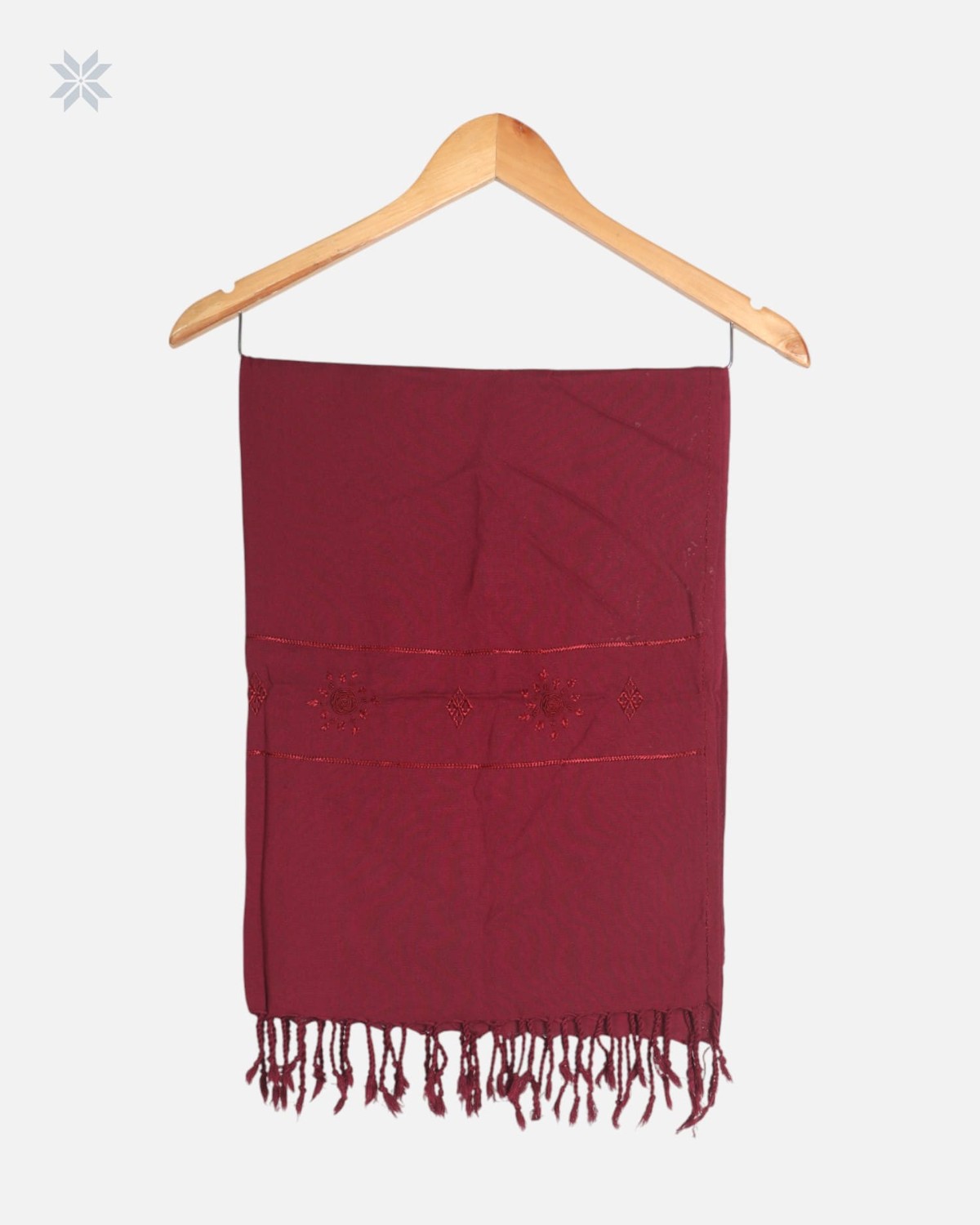 Burgundy Cotton Chador Scarf 1