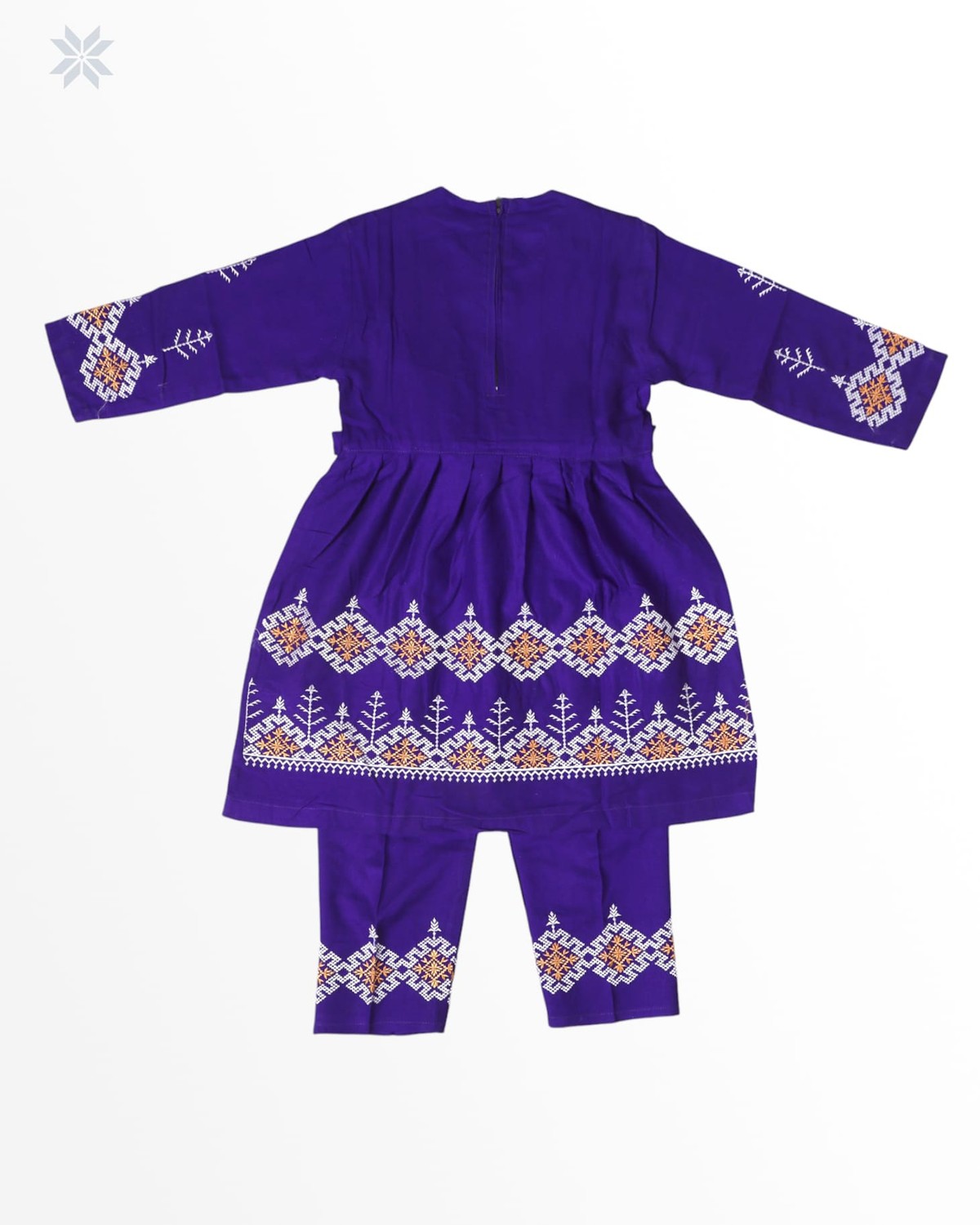 Purple Afghan Kids Dress Set 1