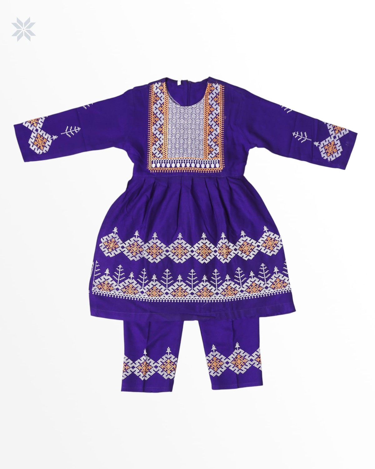 Purple Afghan Kids Dress Set 2