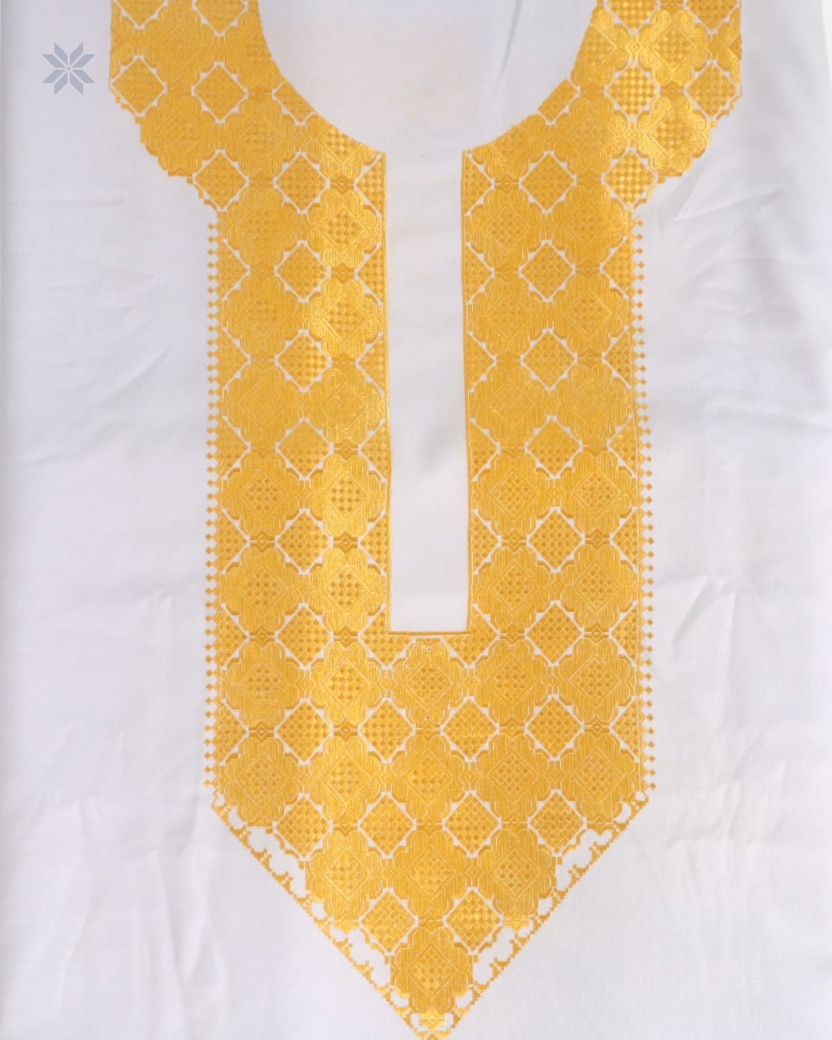 Yellow Embroidered Men's Shirt 2