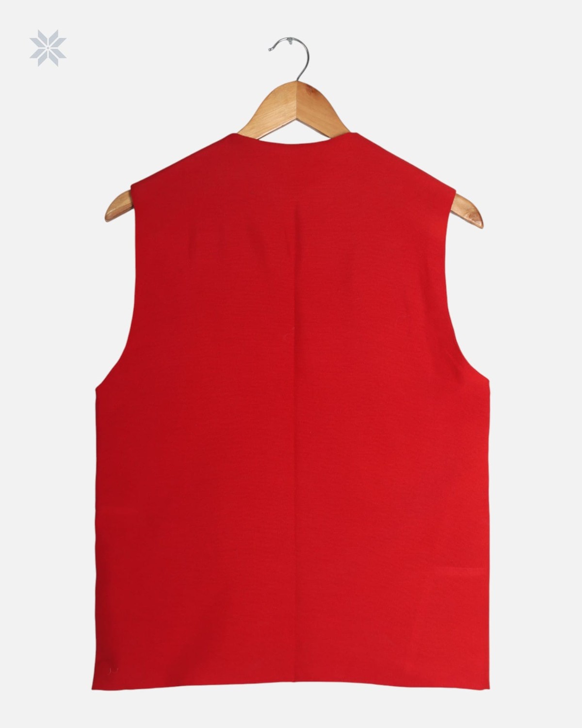 Men's Red Embroidered Vest 2