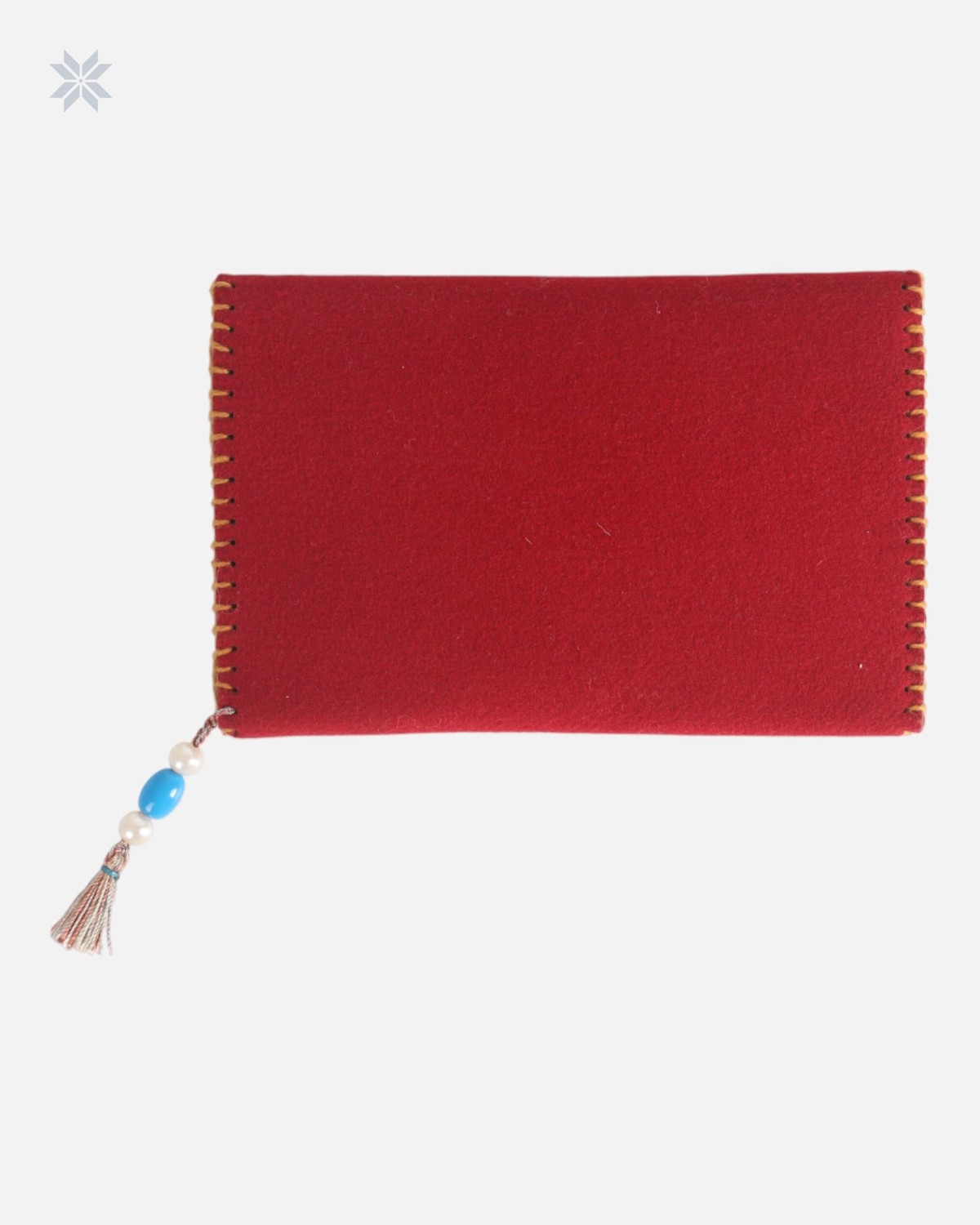 Red Handmade Felt Wallet 2