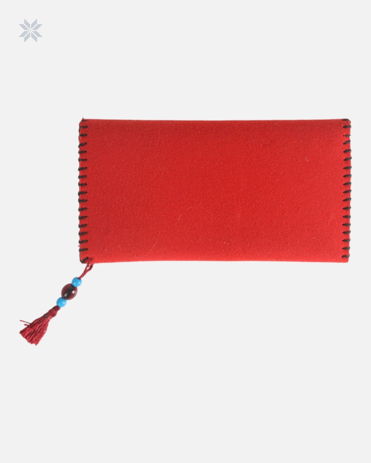 Red Handmade Felt Wallet 6