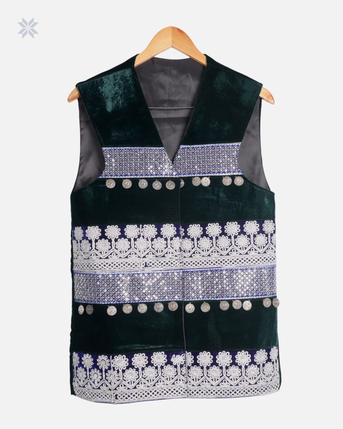 Afghan Traditional Velvet Waistcoat with Charma Dozi 1