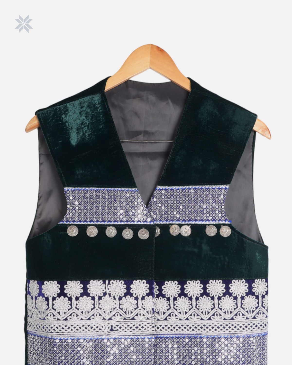 Afghan Traditional Velvet Waistcoat with Charma Dozi 2