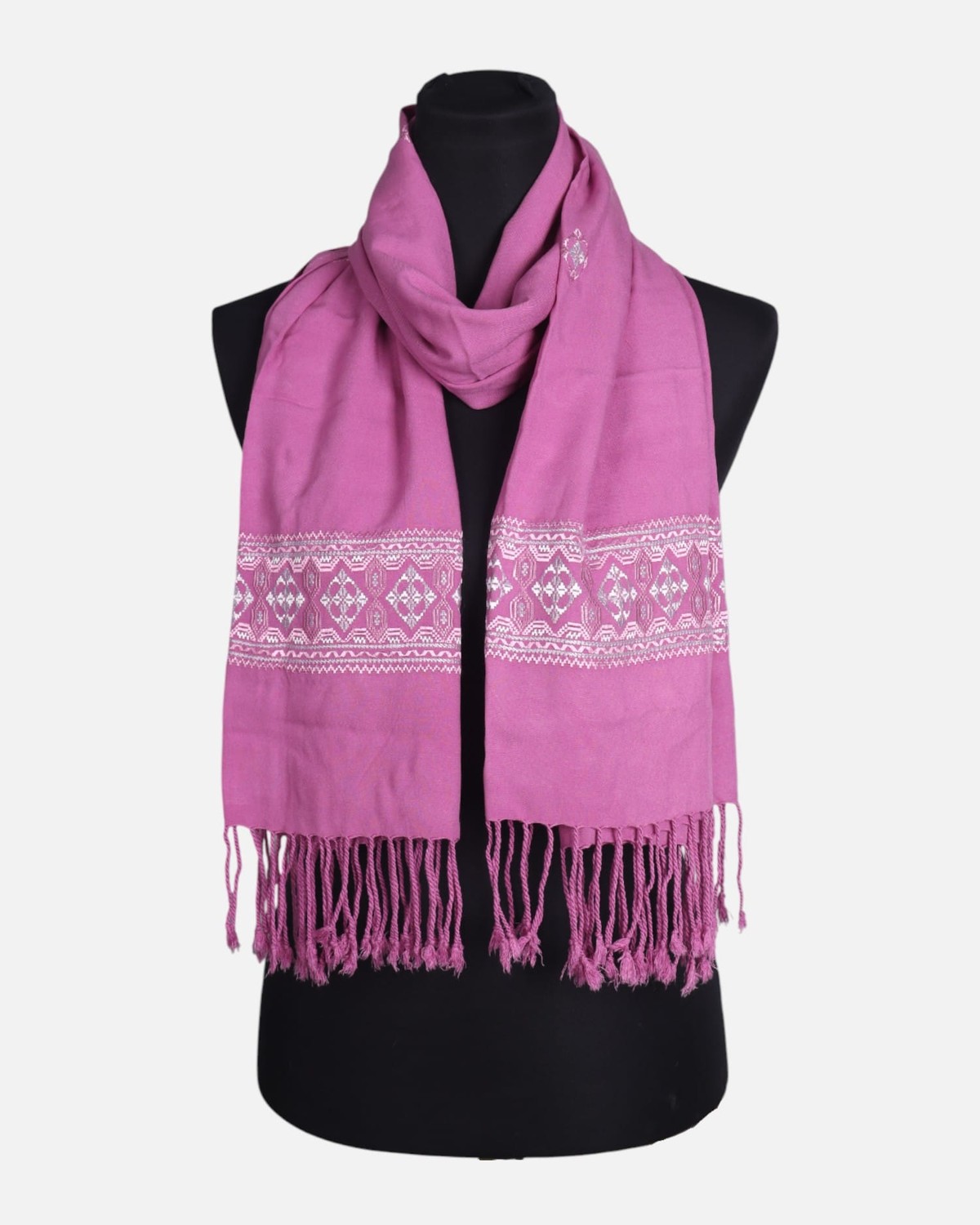 Rose Pink Girls Scarf Handmade 1