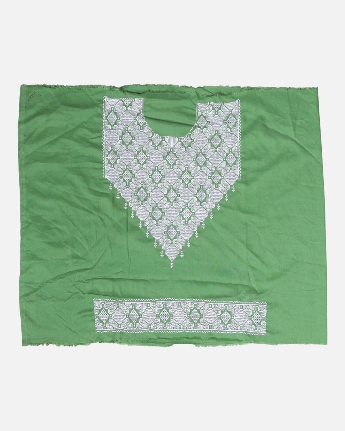 Green Hazargi Traditional Dress Fabric 2