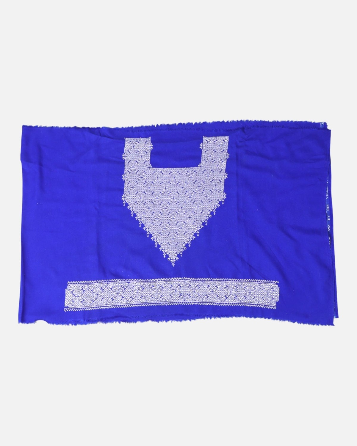 Royal Blue Hazargi Unstitched Dress 1