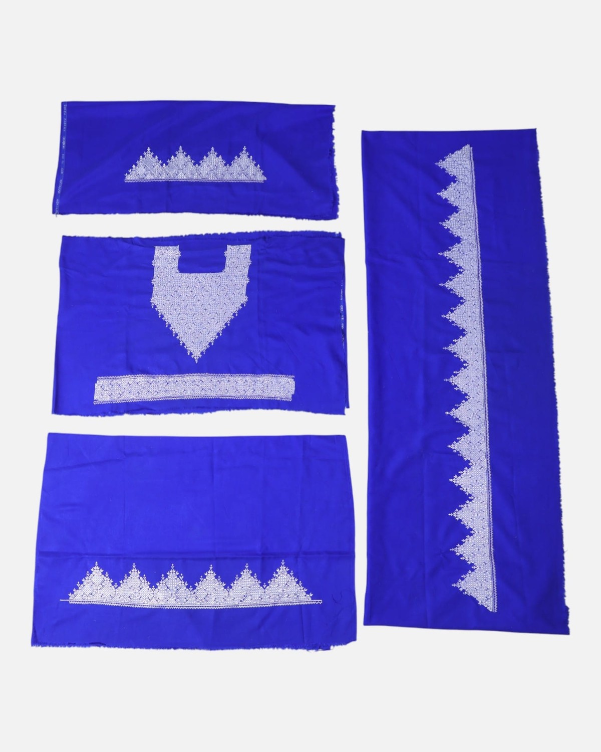 Royal Blue Hazargi Unstitched Dress 2