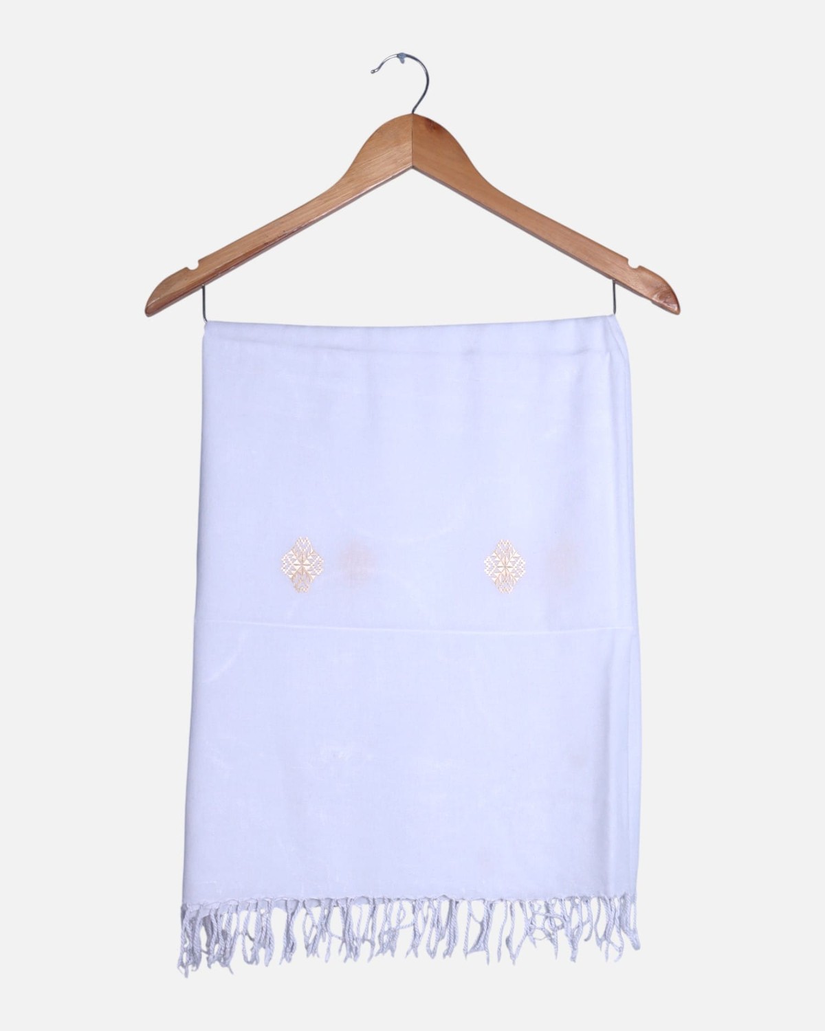 White Scarf | Ladies white Floral Chiffon | Traditional Afghan Scarf 3