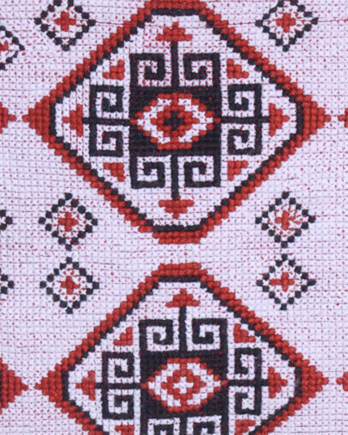 Shoulder Bag Traditional Red & Black Geometric Embroidery 2