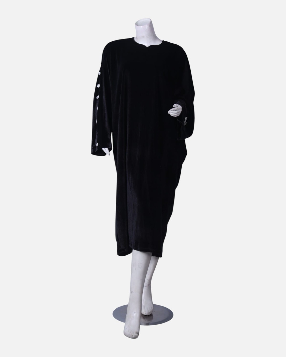 Black Luxury Crepe Prayer Dress-Fit Modest Dress for Women – Everyday & Formal Wear 1