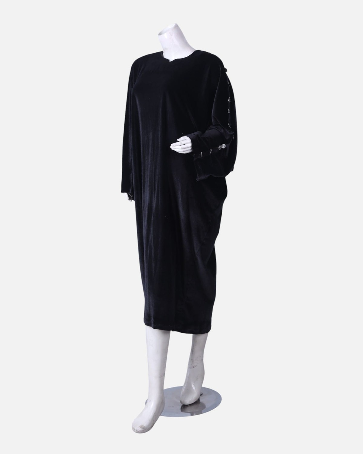 Black Luxury Crepe Prayer Dress-Fit Modest Dress for Women – Everyday & Formal Wear 5
