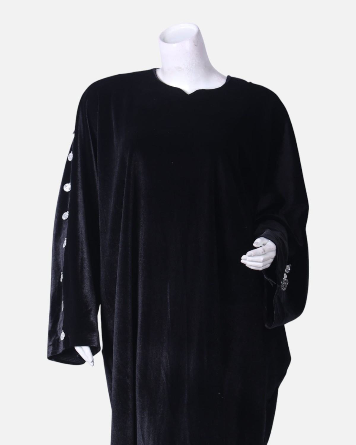 Black Luxury Crepe Prayer Dress-Fit Modest Dress for Women – Everyday & Formal Wear 4