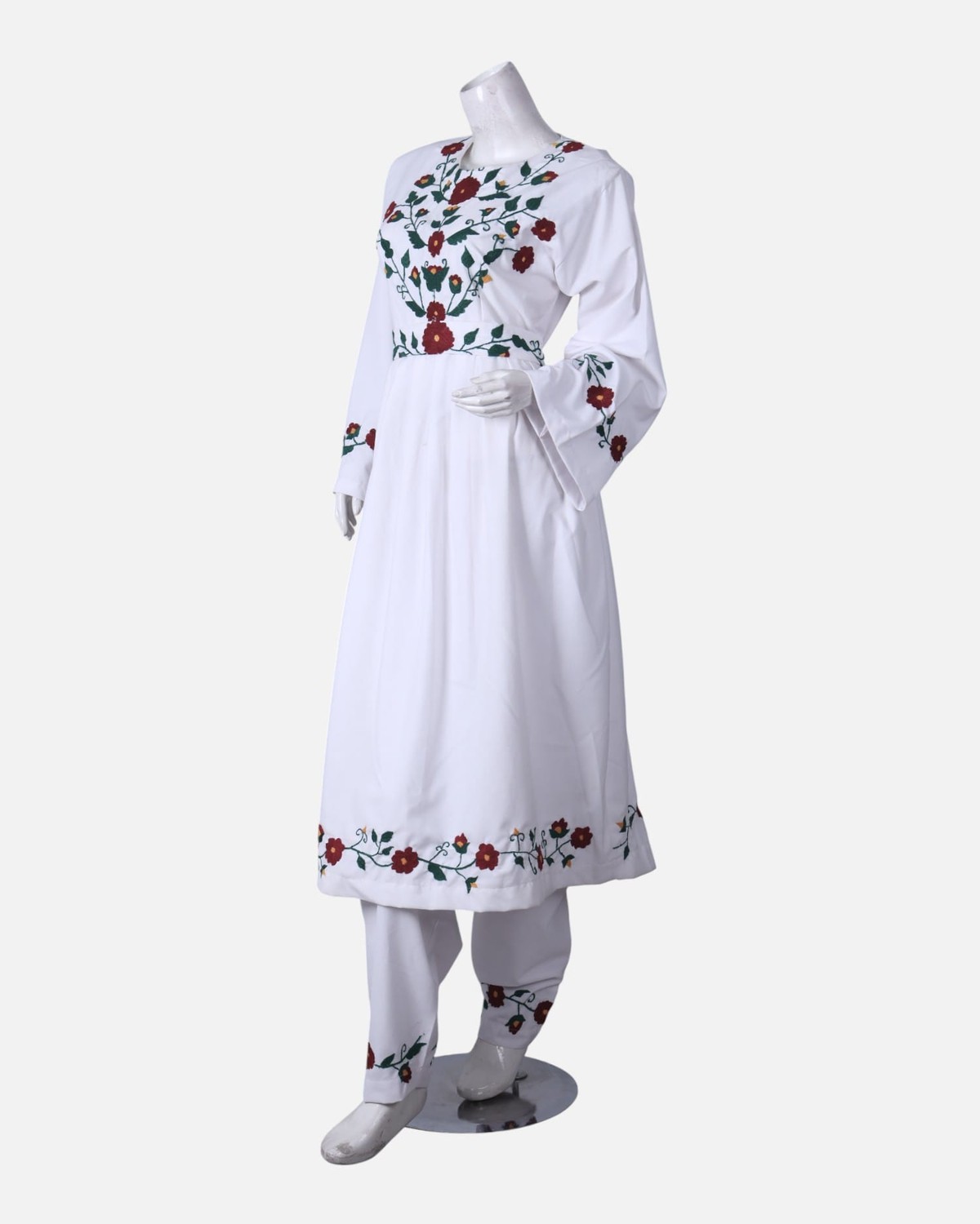 stitched embroidered dress Chambray Stitch & Bloom Embroidered Maxi Dress, Denim