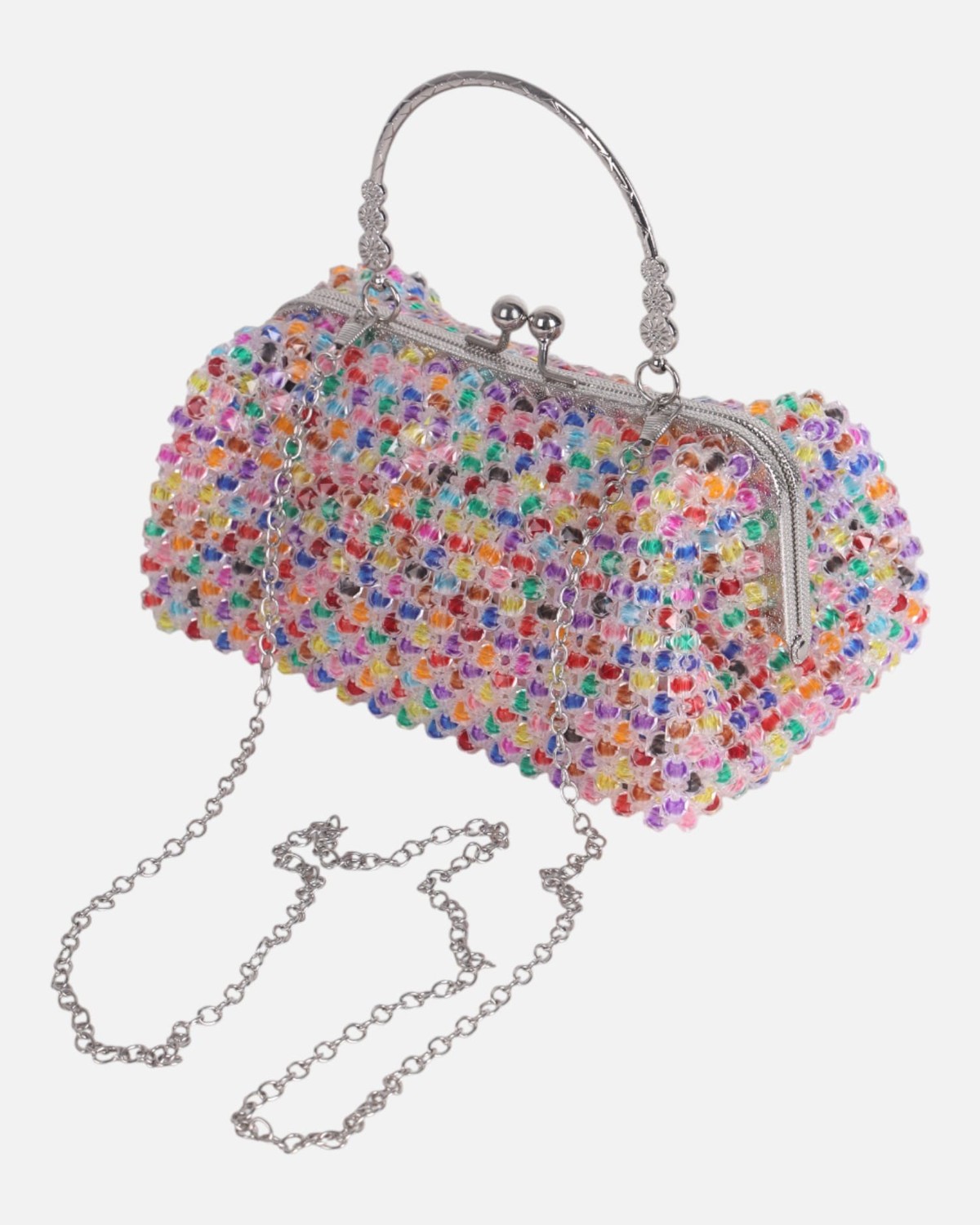 Crystal Beaded Handbag with Chain Strap – Elegant Party Purse 4