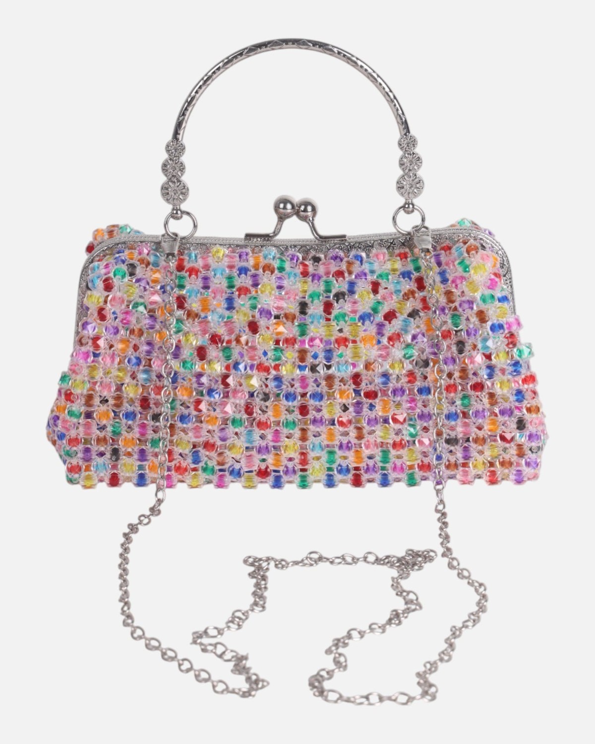 Crystal Beaded Handbag with Chain Strap – Elegant Party Purse 5